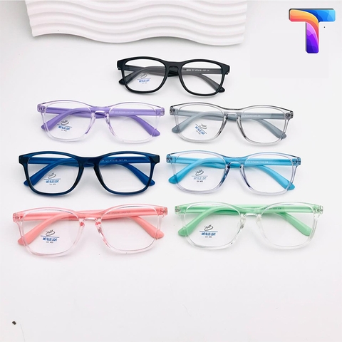 [Nhiều Màu] Kính trẻ em chống ánh sáng xanh vuông 0034