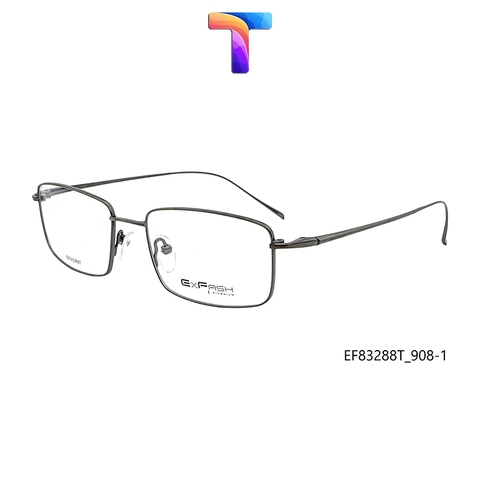 [ Chính hãng ] Gọng mắt kính vuông Titanium cao cấp vuông nam nữ ExFash EF83288T