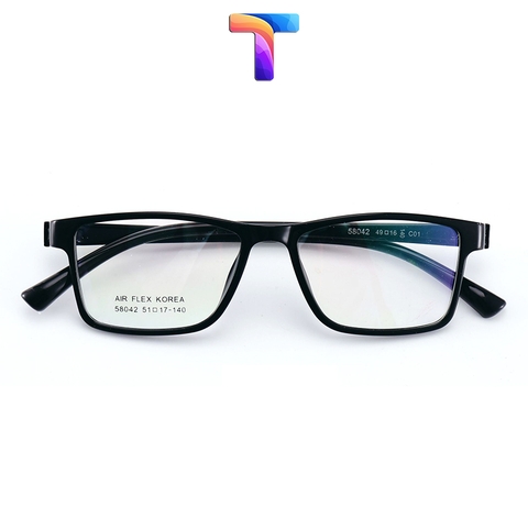 [ Nhiều Màu ] Gọng mắt kính vuông trẻ em trai gái nhựa TR90 dẻo 58042