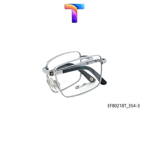 [ Chính hãng ] Gọng mắt kính vuông Titanium cao cấp vuông gấp nam nữ ExFash EF80218T