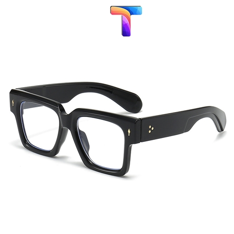 [ Nhiều màu ] Mắt kính chống ánh sáng xanh vuông lớn nam nữ 9012