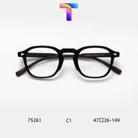 [ Nhiều màu ] Mắt kính chống ánh sáng xanh vuông vân gỗ nam nữ 75261