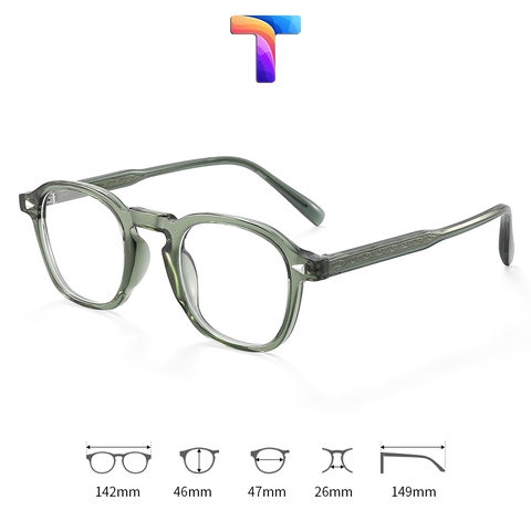 [ Nhiều màu ] Mắt kính chống ánh sáng xanh vuông nam nữ 28009
