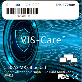 Tròng chống ánh sáng xanh Vis-care 1.60