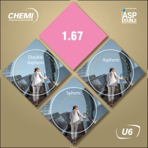 Tròng kính phi cầu 2 mặt Chemi U6 Double ASP
