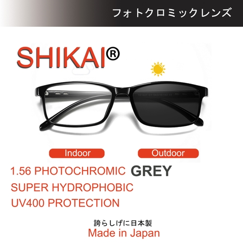 Tròng kính Shikai 1.56 Nano, đổi màu Đen Khói