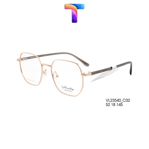 [ Chính hãng ] Gọng mắt kính vuông hợp kim cao cấp nam nữ Velocity VL23540