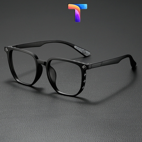 [Nhiều màu] Mắt kính chống ánh sáng xanh vuông lớn Chrome Hearts nam nữ 1010