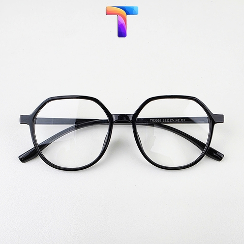 [ Nhiều màu ] Mắt kính chống ánh sáng xanh tròn nam nữ 3036