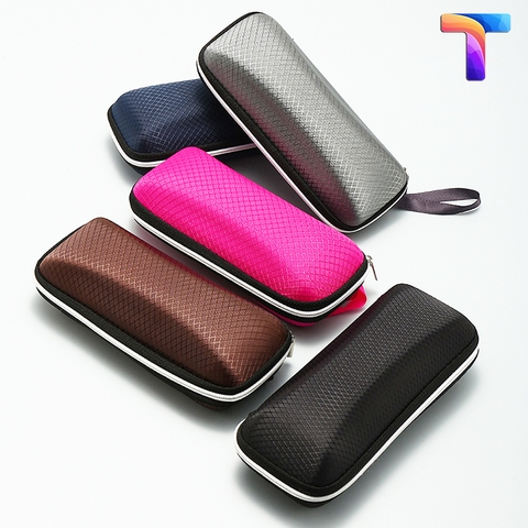 Hộp Mắt Kính Vải Dù Dây Kéo Chữ Nhật Phụ Kiện