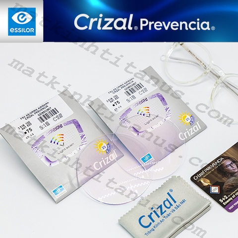 Tròng kính Essilor Crizal Prevencia Lọc ánh sáng xanh thông minh