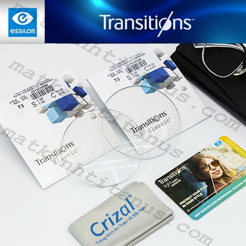 Tròng kính Essilor Crizal Transitions Classic Đổi màu
