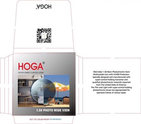 Tròng kính Hoga 1.56 Nano, đổi màu Khói