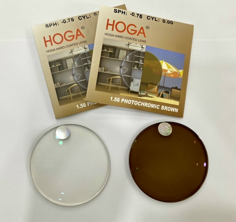 Tròng kính Hoga 1.56 đổi màu trà