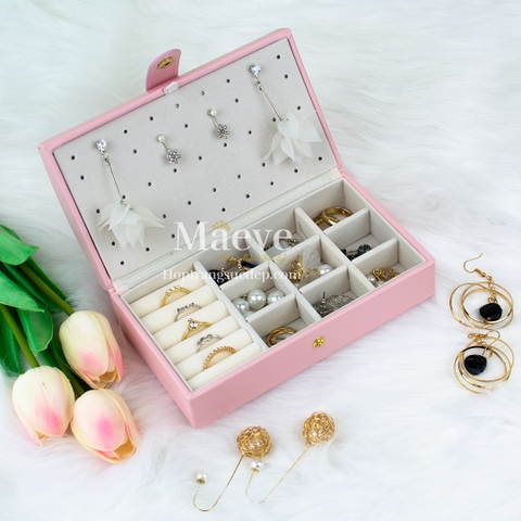 Hộp trang sức du lịch - hồng