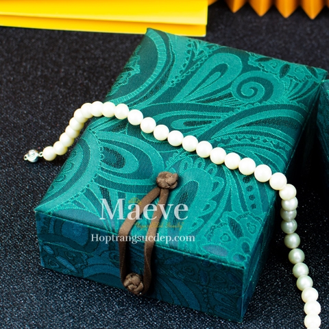 Hộp quà tặng vân ngọc thổ cẩm lớn - xanh lá cây đậm