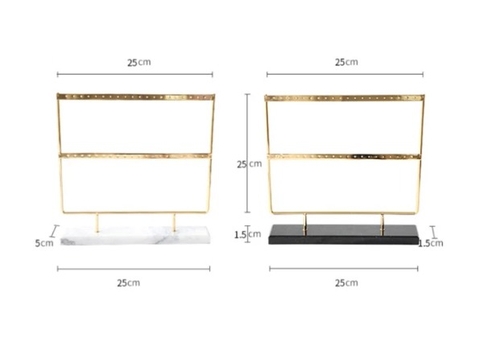 Giá treo 2 hàng đá cẩm thạch - đen