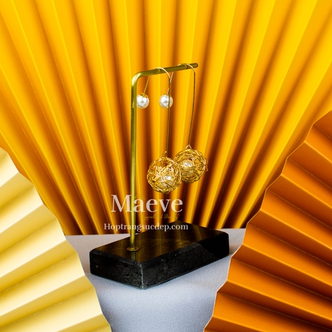 Giá treo chữ L đế cẩm thạch - đen