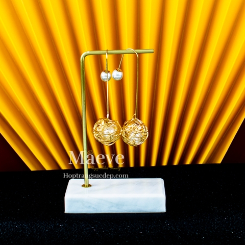 Giá treo chữ L đế cẩm thạch - trắng