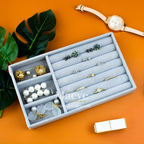 Khay xám nhung Sponge