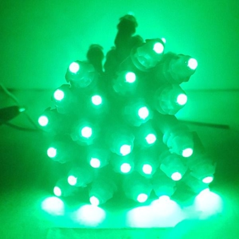 Led đúc F5/9mm 12V vỏ nhựa màu xanh lá