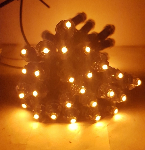 Led đúc F5/9mm 5V nhựa trong màu vàng