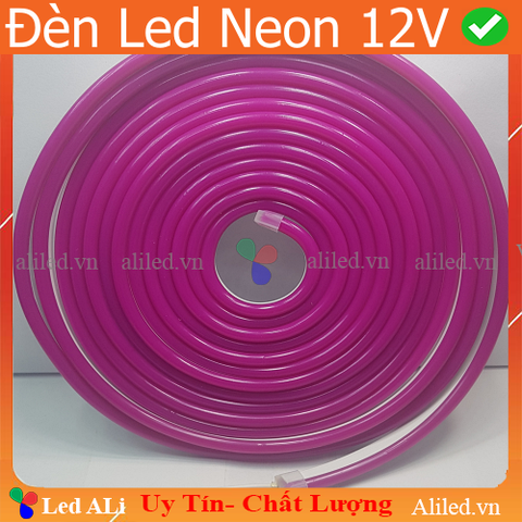 Led Neon cuộn  5m màu tím