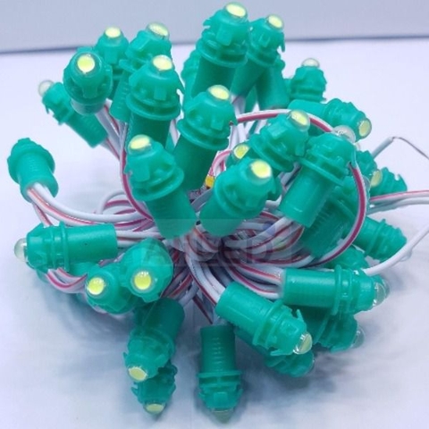 Led đúc F5/9mm 12V vỏ nhựa màu xanh lá