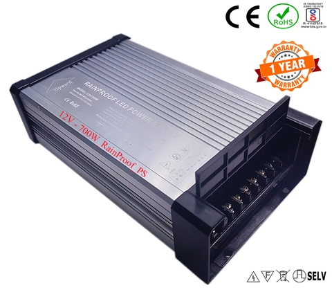 Nguồn 12V600W 50A Chống Mưa  Cao Cấp Chính Hãng