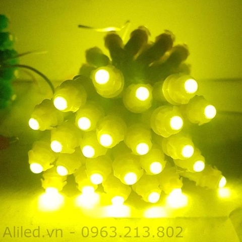 Led đúc F5/9mm 12V vỏ nhựa màu vàng chanh