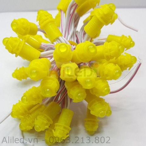 Led đúc F5/9mm 12V vỏ nhựa màu vàng chanh