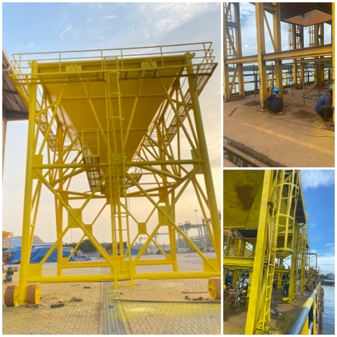 Sửa chữa phễu xả, hopper