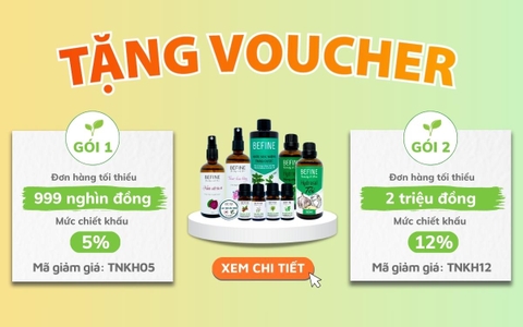 Tặng voucher giảm giá khi mua đơn hàng từ 999k