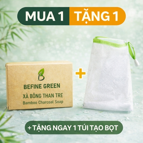 (Tặng Túi) Xà Bông Ủ Lạnh Tinh Dầu Thiên Nhiên BEFINE GREEN 100g (Sả Chanh, Than Tre, Cam Nghệ...)