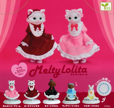 Đồ choi gacha gashapon  mô hình động vật mặc trang phục Lolita May 23
