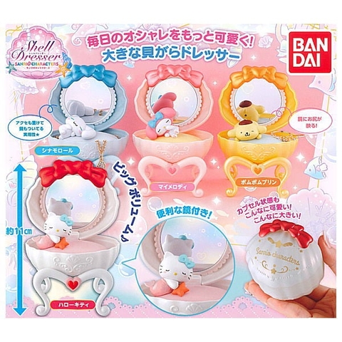 ĐỒ CHƠI gacha gashapon MÔ HÌNH PHÒNG TRANG ĐIỂM SANRIO DEC21