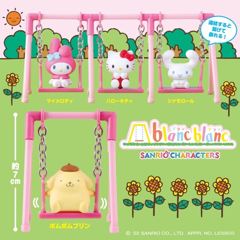 Đồ chơi gacha gashapon mô hình Sanrio ngồi xích đu Oct22