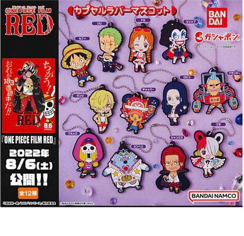 Đồ chơi gacha gashapon móc khoá dẹp ONE PIECE FILM RED Oct22