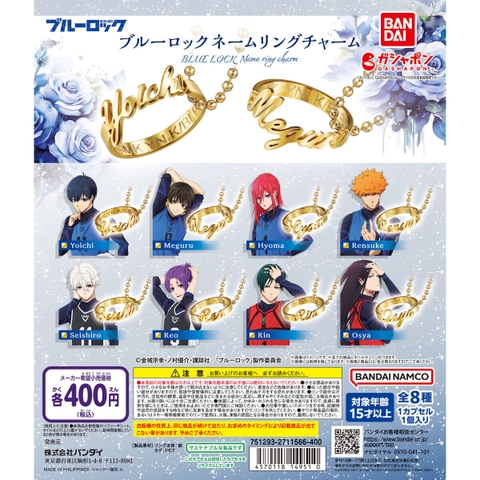 Đồ chơi gacha gashapon móc khoá nhẫn BlueLock T6/2024