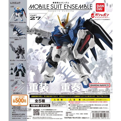 Đồ chơi trứng gacha gashapon mô hình Gundam MOBILE SUIT ENSEMBLE 27 T1/2025