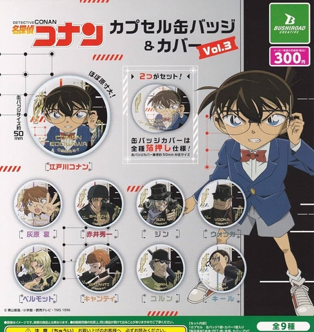 Đồ chơi gacha gashapon huy hiệu Conan vol 03 November 23