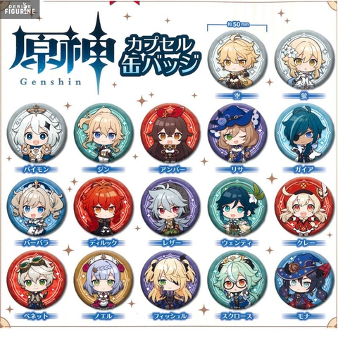 Đồ chơi gacha gashapon huy hiệu GENSHIN Oct22