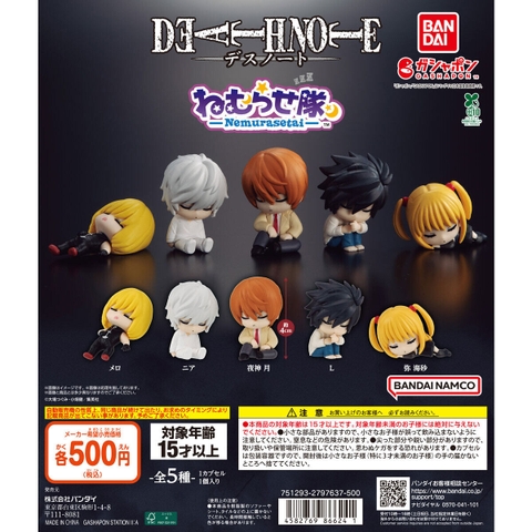 Đồ chơi trứng gacha gashapon mô hình nhân vật Death Note ngủ gật T7/2026