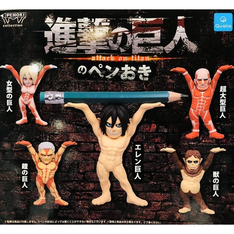 Đồ chơi gacha gashapon mô hình Attack on Titan nâng bút Mar 23