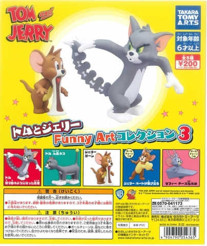 Đồ chơi gacha gashapon TOM & JELLY FUNNY ART COLLECTION 3 Aug22
