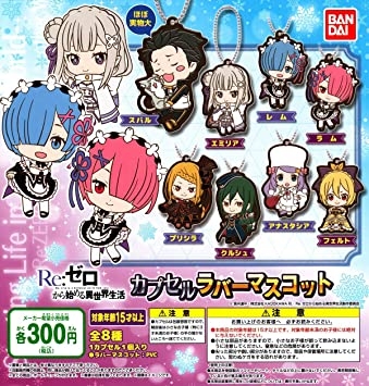 Đồ chơi gacha gashapon Re:ZERO RUBBER MASCOT NOV20