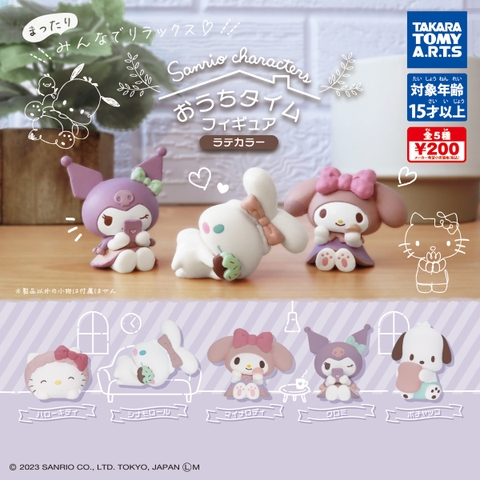 Đồ chơi gacha gashapon mô hình Sanrio ngồi Aug 23