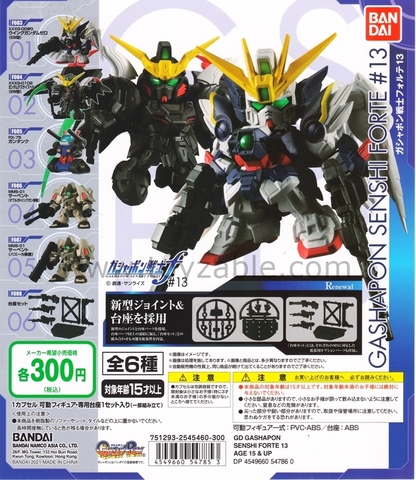 Đồ chơi gacha gashapon GUNDAM SENSHI FORTE 13 APRIL20