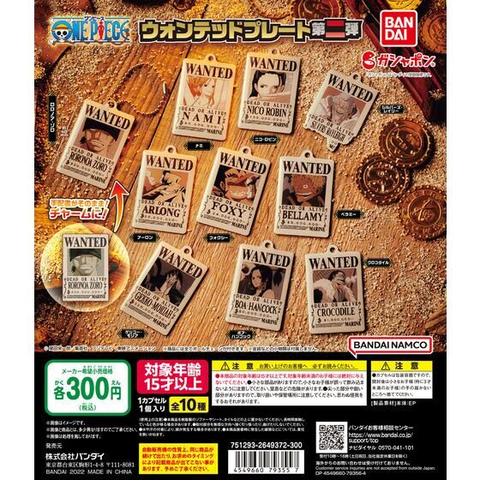 Đồ chơi gacha gashapon móc khóa lệnh truy nã One Piece  Jan 23