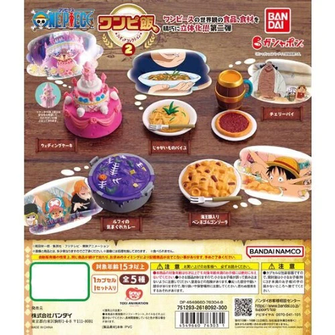 Đồ chơi gacha gashapon mô hình món ăn One Piece Jan 23